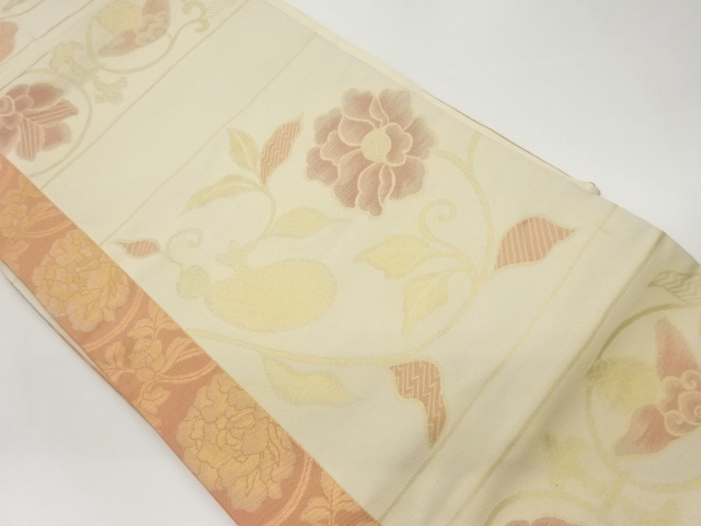 花唐草模様織出し名古屋帯